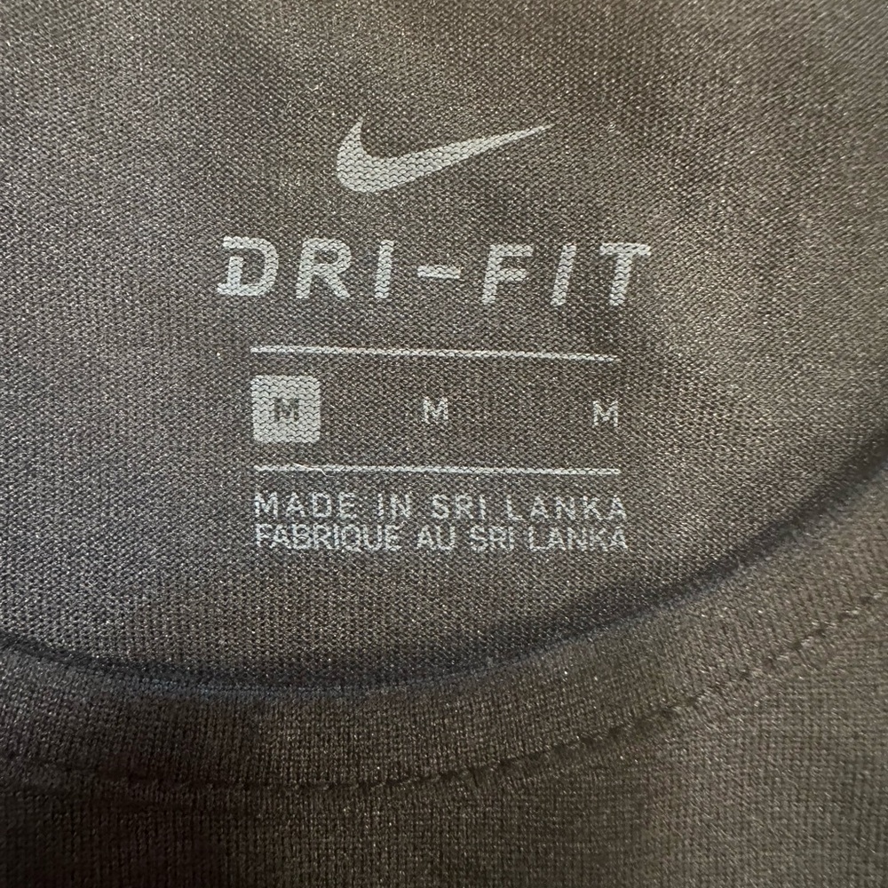 Nike Just Do It Dri Fit Tank Size Medium Black White Racerback Round Neck - Picture 7 of 11